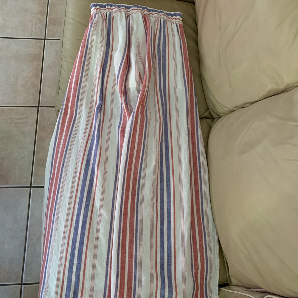 EUC EXPRESS High Waisted Striped Split Leg Pants - Picture 14 of 14